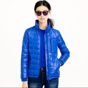 J CREW Lightweight Puffer Jacket S NWT $188 REGAL BLUE